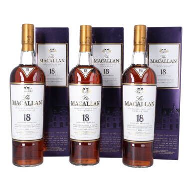 View full screen - View 1 of Lot 5003. The Macallan 18 Year Old 43.0 abv 1995 (3 BT75).