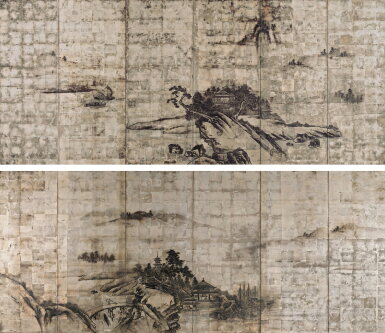 View full screen - View 1 of Lot 3. Anonymous | Mountain landscape | Edo period, 18th century.