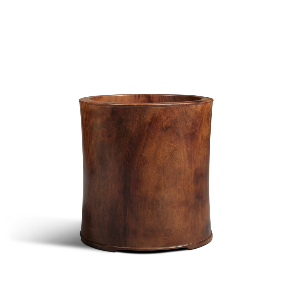 View full screen - View 1 of Lot 180. A 'huanghuali' brushpot (Bitong), Qing dynasty, 18th century.