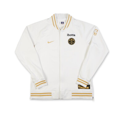 View full screen - View 1 of Lot 93. Julian Strawther 'Ring Ceremony' Denver Nuggets 2023-2024 Kia NBA Tip-Off Game-Issued Warm-Up Jacket.
