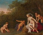 Nymphs Bathing in a Woodland Pool