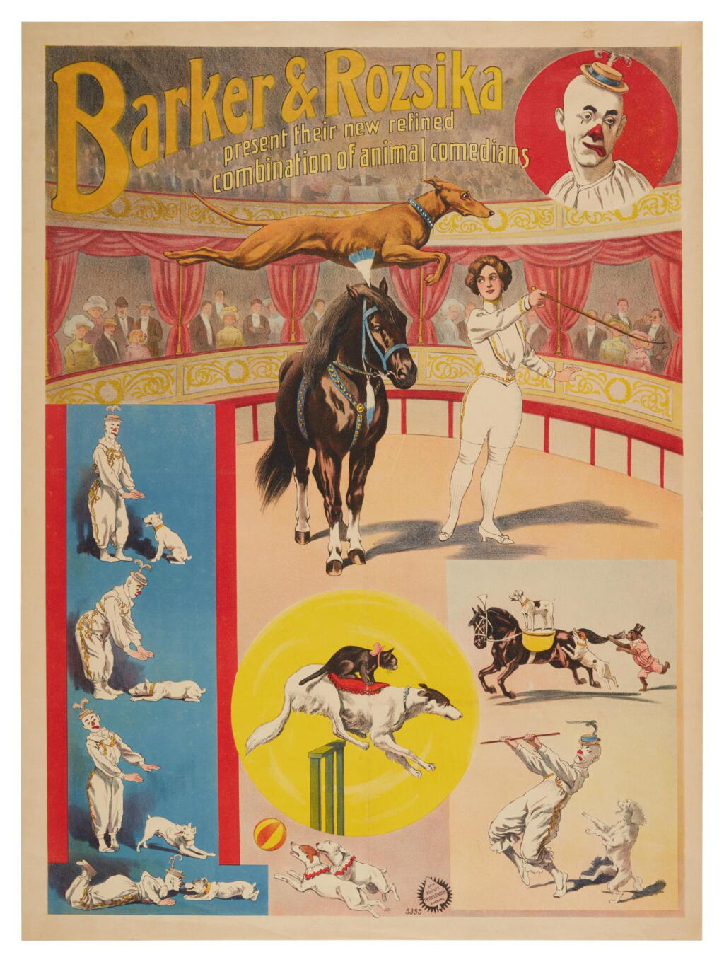 View full screen - View 1 of Lot 47. "Clown" Barker & Miss Rozsika | Animal comedians.