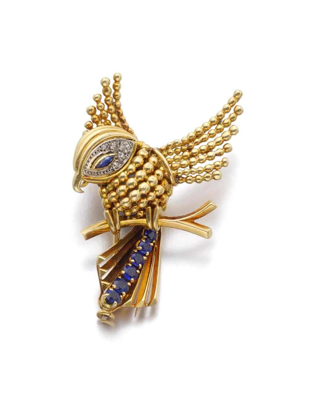 View full screen - View 1 of Lot 1. GOLD, SAPPHIRE AND DIAMOND BROOCH | BOUCHERON.
