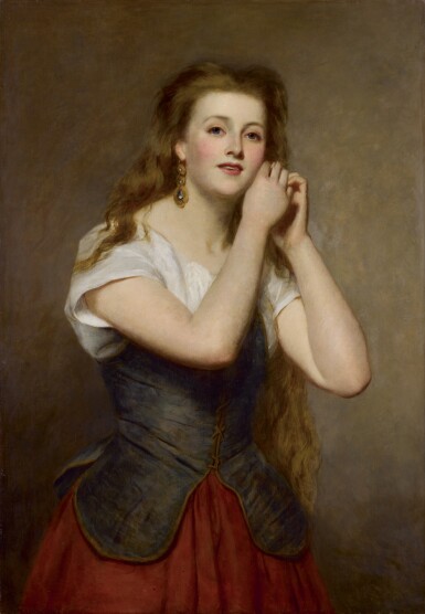 View full screen - View 1 of Lot 11. WILLIAM POWELL FRITH, R.A. | The New Earrings.