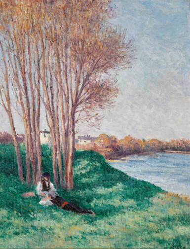 View full screen - View 1 of Lot 64. Le Repos sur les Bords de la Loire à Saint-Ay.