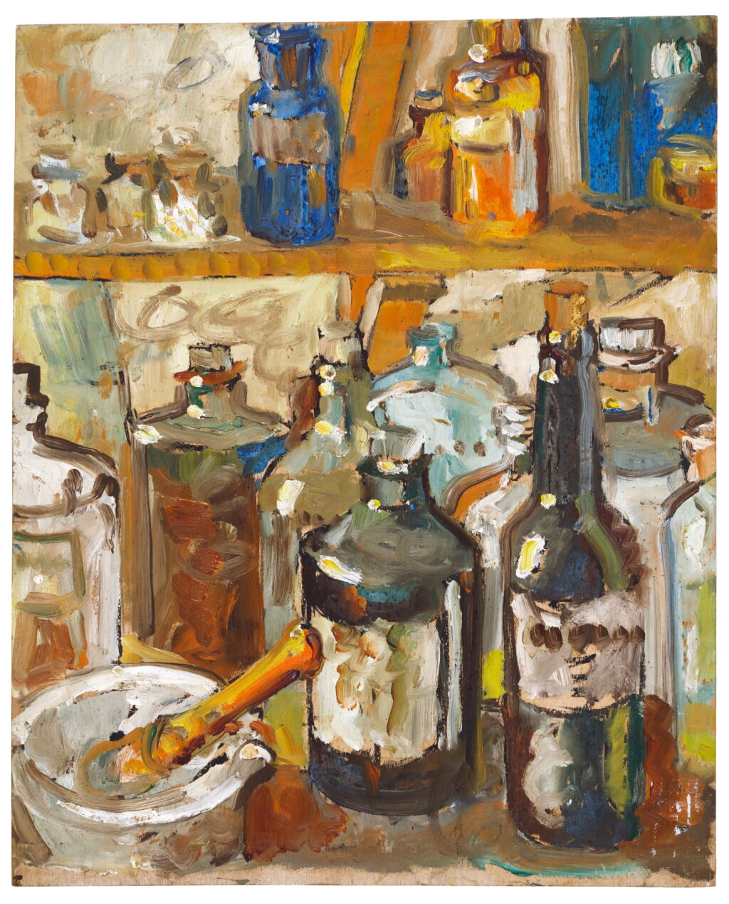 View full screen - View 1 of Lot 299. Pestle, Mortar and Bottles.