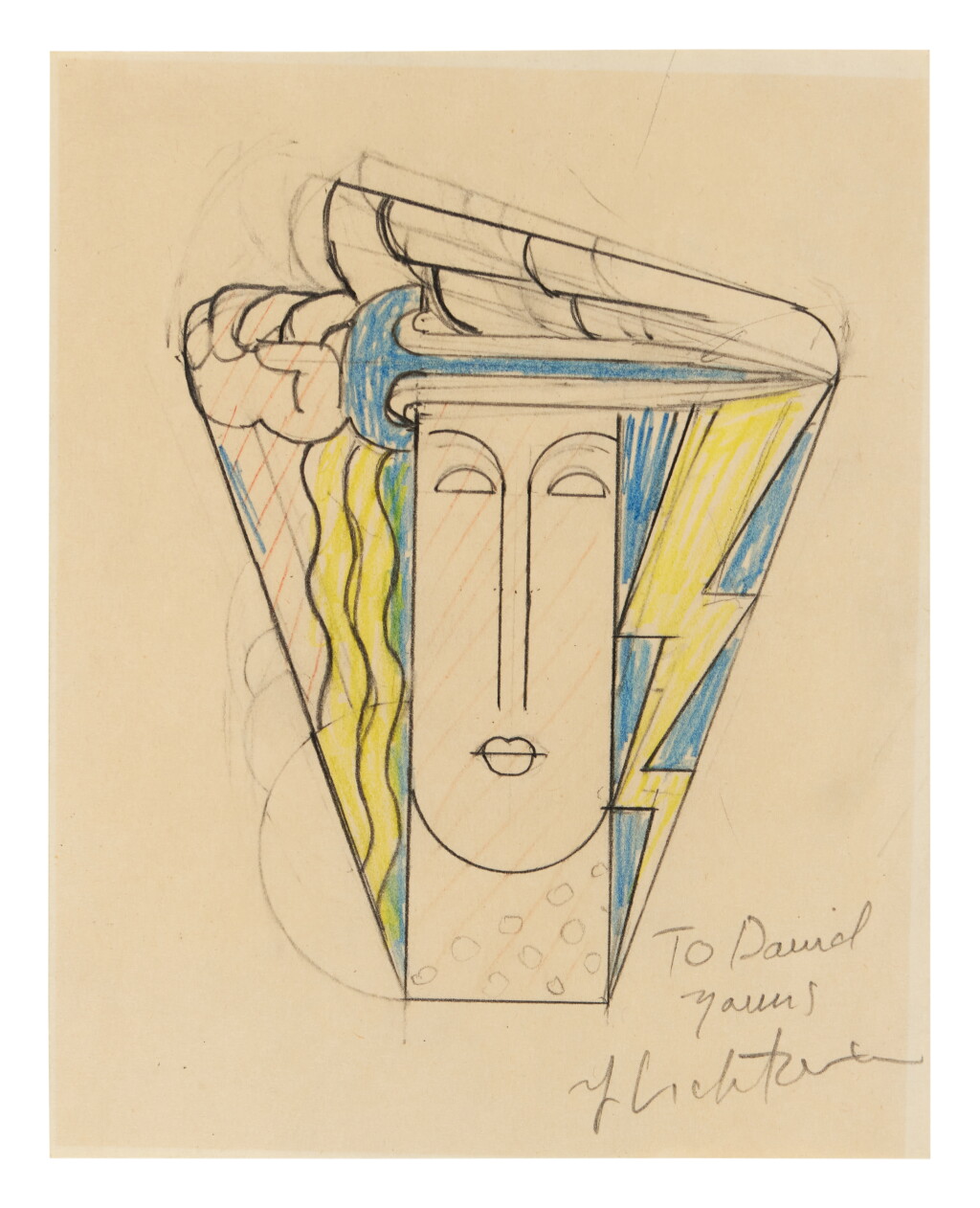 View full screen - View 1 of Lot 445. Modern Head Pendant (Study).
