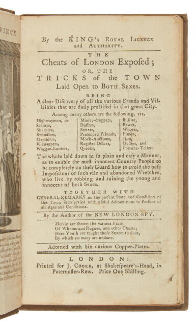 View full screen - View 1 of Lot 600. (Tricks of the Town) | London lowlife and how to avoid it.