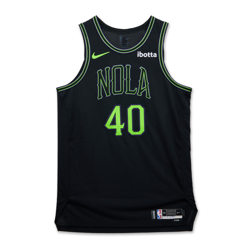 View full screen - View 1 of Lot 71. Cody Zeller New Orleans Pelicans 2023-2024 In-Season Tournament Game Worn City Edition Jersey .