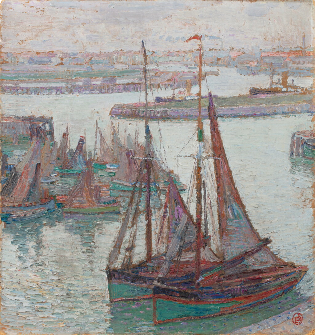 View full screen - View 1 of Lot 215. Bateaux au port.