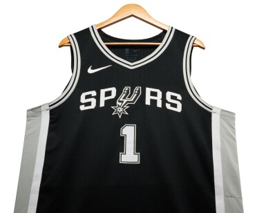 View full screen - View 1 of Lot 16. Victor Wembanyama Worn 'Skills Challenge' Icon Edition Jersey.