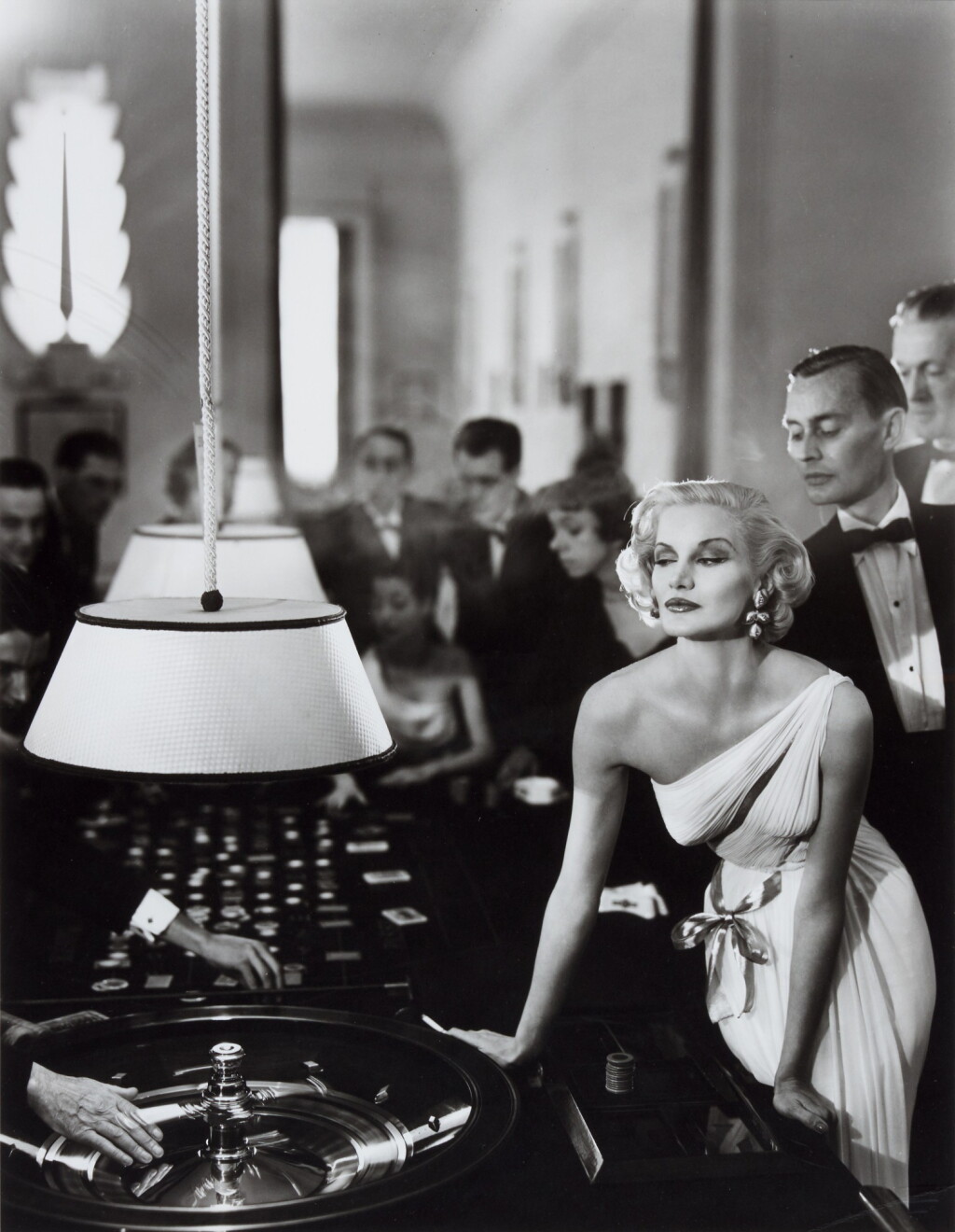 View full screen - View 1 of Lot 33. 'Sunny Harnett', Evening dress by Grès, Casino, Le Touquet, August 1954.