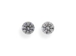 A Pair of 0.51 and 0.50 Carat Round Diamonds, D Color, SI1 and SI2 Clarity