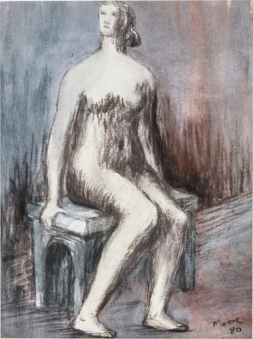 View full screen - View 1 of Lot 466. Seated Nude.