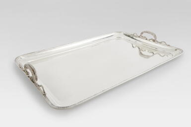 View full screen - View 1 of Lot 746. A Fabergé silver two-handled tray, Moscow, 1895.