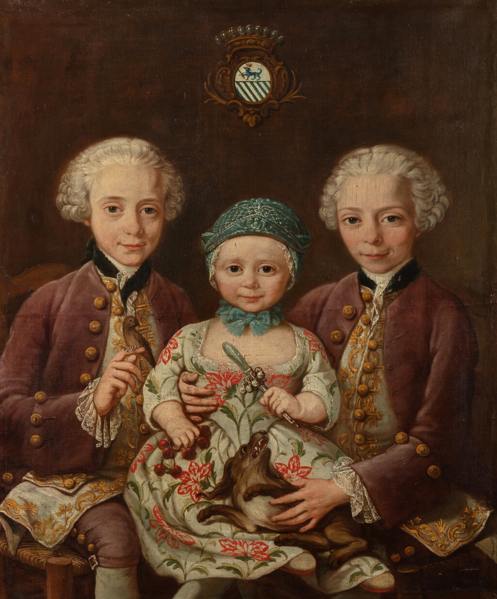View full screen - View 1 of Lot 135. Portrait of the Raby de la Ponte children.