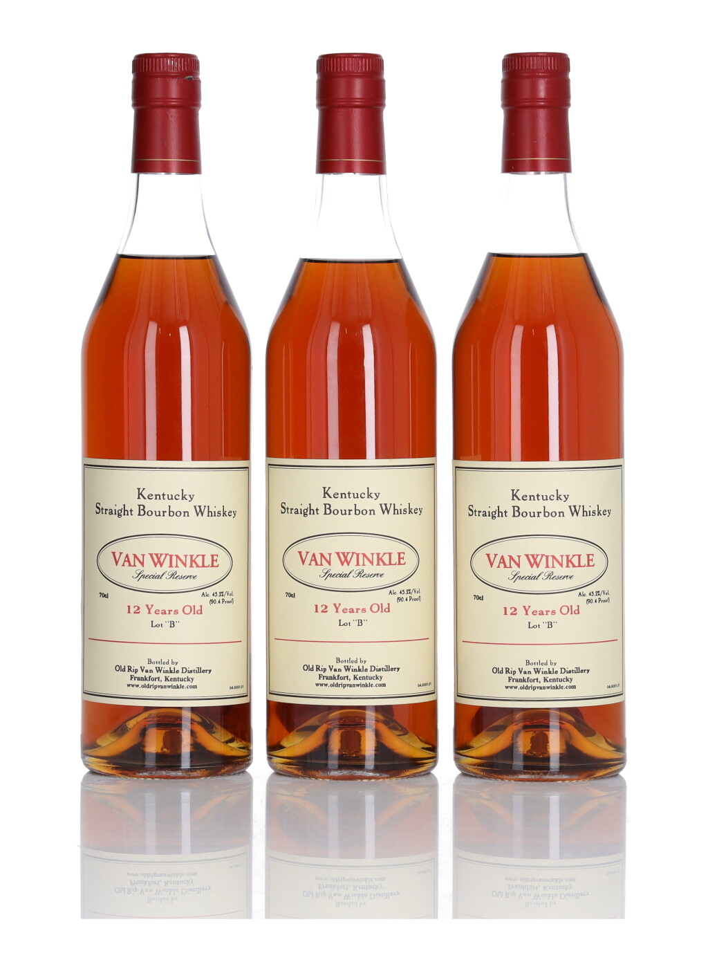 View full screen - View 1 of Lot 141. Van Winkle 12 Year Old Special Reserve Lot "B" 90.4 Proof NV (3 Bottles 75cl).
