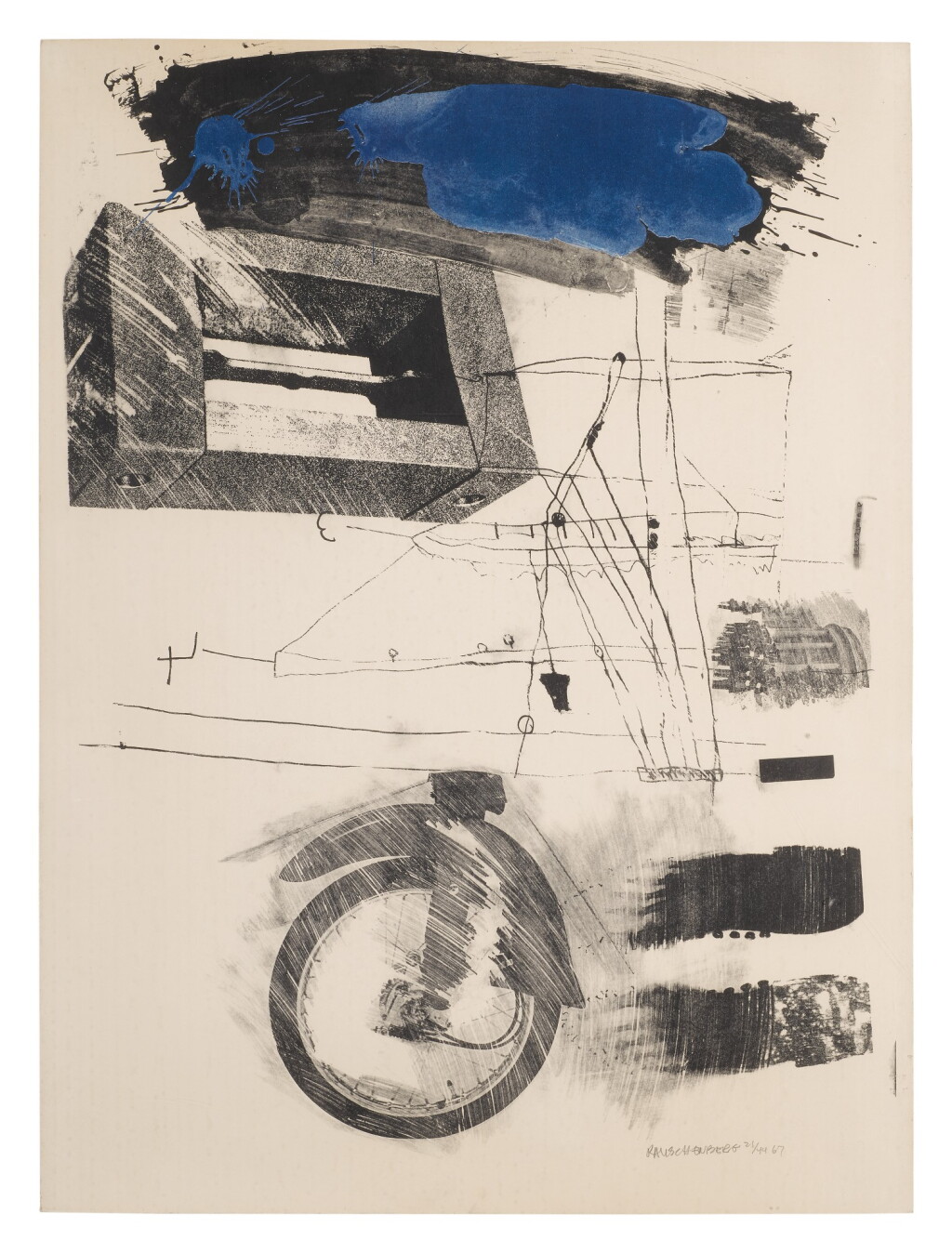 View full screen - View 1 of Lot 94. ROBERT RAUSCHENBERG | TEST STONE 6 (FOSTER 45).