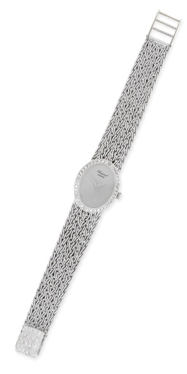 View full screen - View 1 of Lot 89. Montre bracelet de dame or et diamants | Lady's gold and diamond bracelet watch.