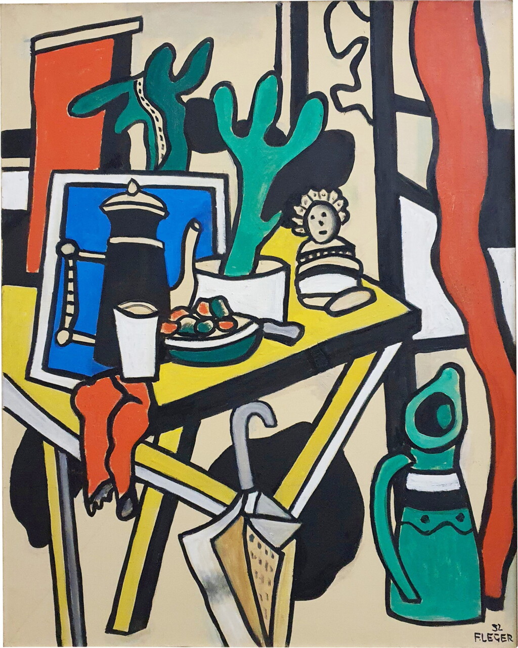 View full screen - View 1 of Lot 134. Nature morte au parapluie.