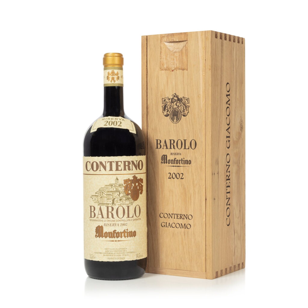 View full screen - View 1 of Lot 500. Barolo Riserva, Monfortino 2002 Giacomo Conterno (1 MAG).