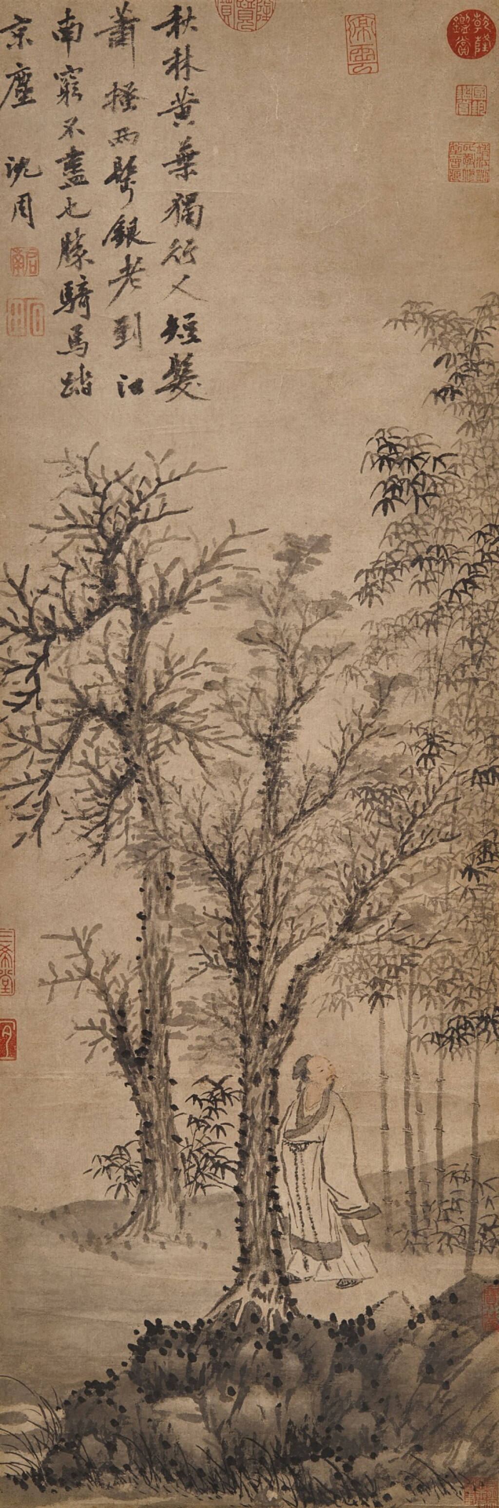 View full screen - View 1 of Lot 2632. Shen Zhou 1427 - 1509 沈周 | Scholar in the autumn scene 秋間高士圖.