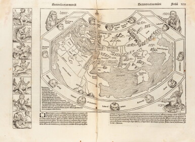View full screen - View 1 of Lot 60. Liber chronicarum. Nuremberg, 1493. Edition originale, premier tirage. Reliure du XVIIe siècle..
