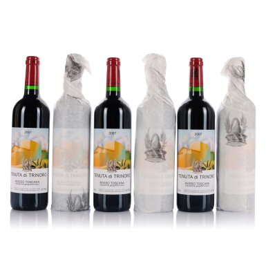 View full screen - View 1 of Lot 840. Trinoro Rosso Toscana Tenuta Di Trinoro 2007 and 2008 (12 BT).