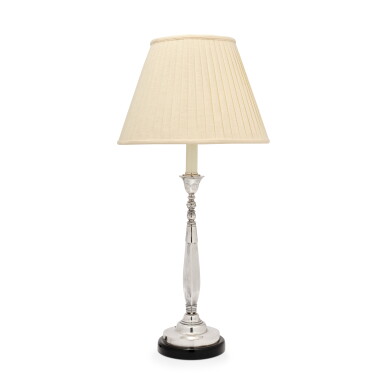 View full screen - View 1 of Lot 1181. A Danish Silver Candlestick, Now Mounted as a Lamp, Georg Jensen Silversmithy, Copenhagen, circa 1927.