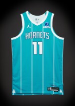 Ryan Kalkbrenner ‘Rookie Debut’ Charlotte Hornets 2025-2026 NBA Tip-Off Game Worn Icon Edition Jersey | Double-Double