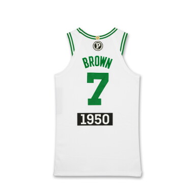 View full screen - View 1 of Lot 3. Jaylen Brown Boston Celtics 2025-2026 Game Worn NBA Pioneers Classic Association Edition Jersey | 30 Points | Double-Double .