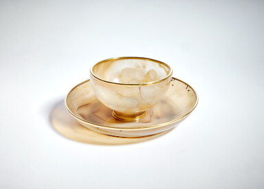 View full screen - View 1 of Lot 694. A Gold-Mounted Agate Chocolate Cup with Saucer, France, 1732-1738.