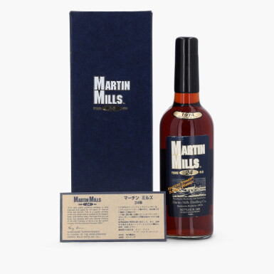 View full screen - View 1 of Lot 2450. Martin Mills 24 Year Old 107 Proof 1974 (1 Bottle 75cl).