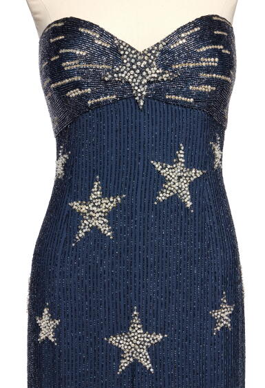 View full screen - View 1 of Lot 83. Couture 'Star Spangled Banner' Evening Gown, probably 1990s.