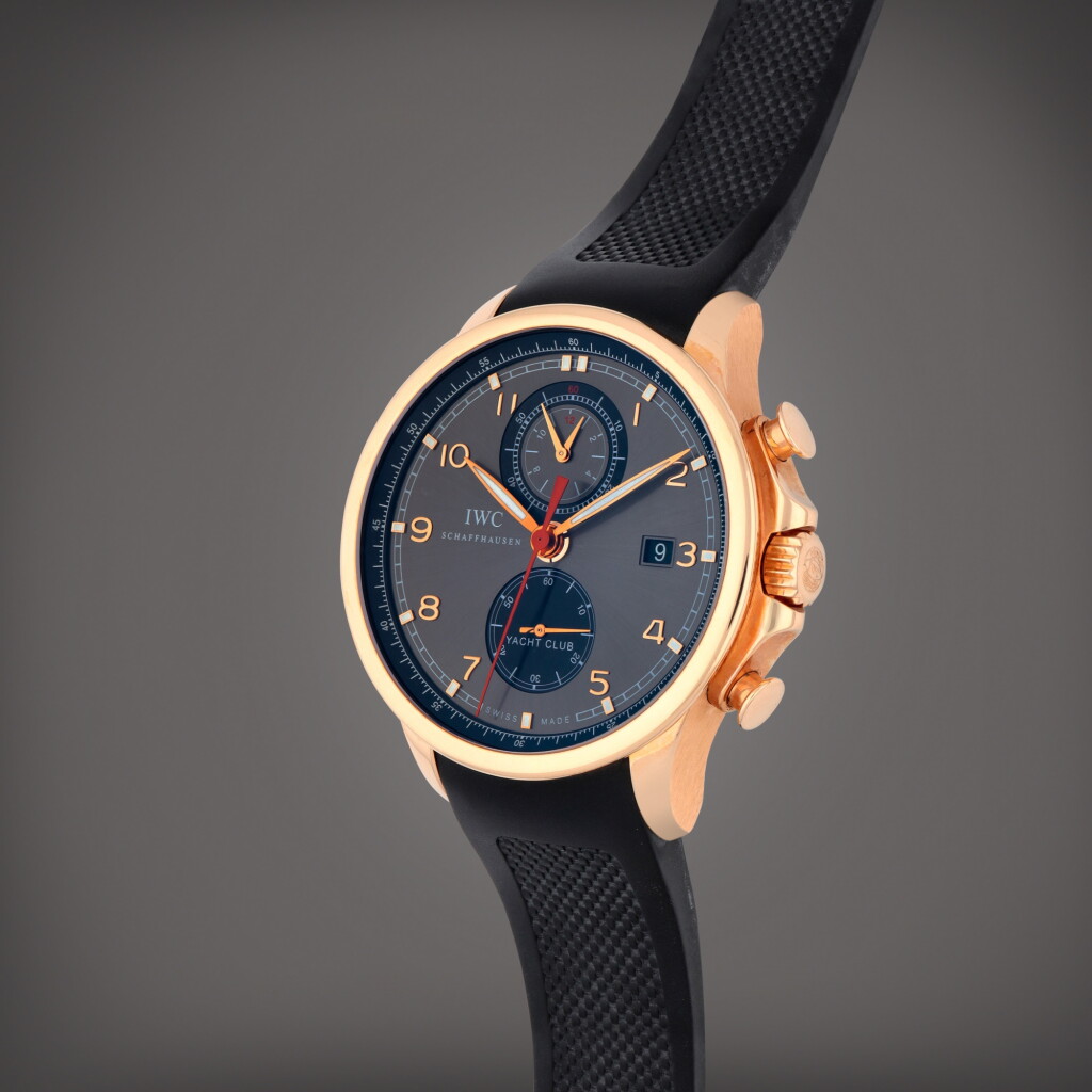 View full screen - View 1 of Lot 271. Portugieser Yacht Club, Reference IW390202 | A pink gold chronograph wristwatch with date | Circa 2010.