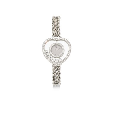 View full screen - View 1 of Lot 8181. CHOPARD | HAPPY DIAMONDS, REFERENCE 20/4502 A WHITE GOLD AND DIAMOND-SET BRACELET WATCH, CIRCA 2008.