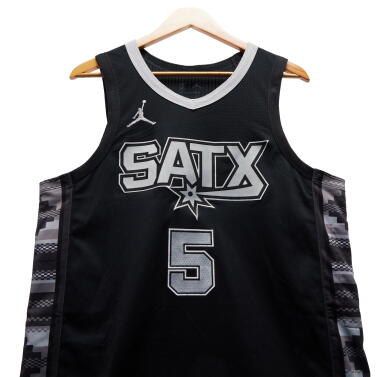 View full screen - View 1 of Lot 181. Stephon Castle San Antonio Spurs 2024-2025 Emirates NBA Cup Game Worn Statement Edition Jersey .