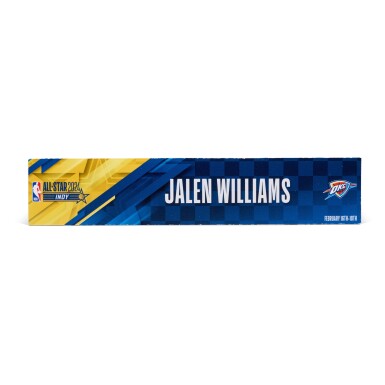 View full screen - View 1 of Lot 73. Jalen Williams ‘NBA All-Star Weekend’ Locker Room Nameplate.