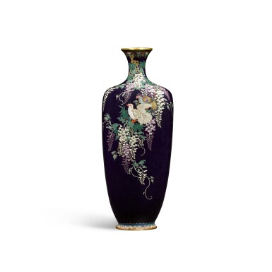 View full screen - View 1 of Lot 37. A cloisonné enamel vase | Meiji period, late 19th century.