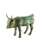 An archaic bronze figure of an ox, Western Han dynasty | 西漢 青銅牛