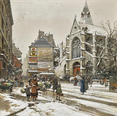 View full screen - View 1 of Lot 67. EUGÈNE GALIEN-LALOUE | Eglise Saint Medard, Paris.