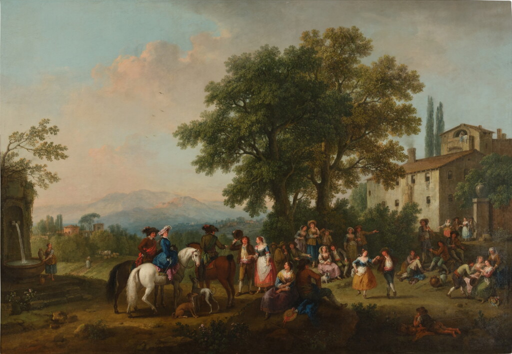 View full screen - View 1 of Lot 341. Country Dance in an Italianate Landscape.