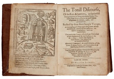 View full screen - View 1 of Lot 131. William Lithgow | The totall discourse of the rare adventures, 1632, contemporary calf, Lord North's copy.