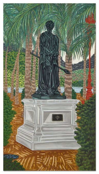 View full screen - View 1 of Lot 1206. Toyin Ojih Odutola 托茵 · 奧吉赫 · 奧杜托拉 | Distinguished Relation at Ejogu Gardens (Amara Palace) 埃喬古花園內的顯赫親系(阿瑪拉宮).