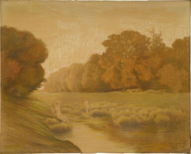 View full screen - View 1 of Lot 711. Nymphs by a Stream.