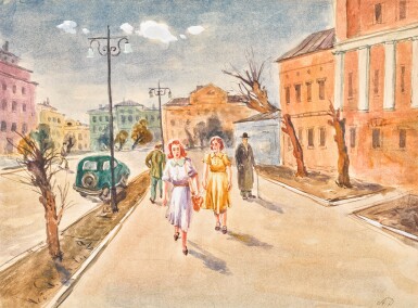 View full screen - View 1 of Lot 120. ALEXANDER ALEXANDROVICH DEINEKA | Stylish Ladies .