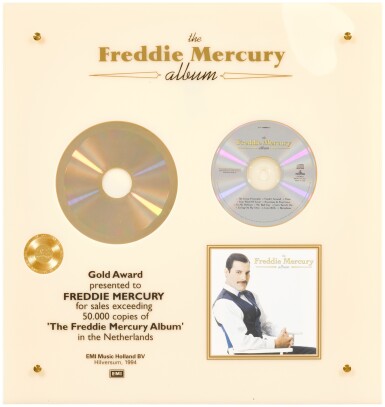 View full screen - View 1 of Lot 2332. Freddie Mercury’s NVPI sales awards for The Freddie Mercury Album.