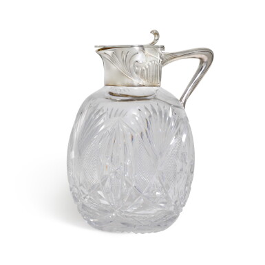 View full screen - View 1 of Lot 109. A silver-mounted cut glass decanter, Grachev, St Petersburg, 1899-1908.