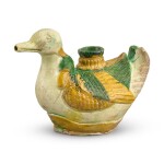 A SANCAI 'MANDARIN DUCK' EWER LIAO DYNASTY | 遼 三彩鴛鴦水注