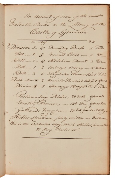 View full screen - View 1 of Lot 18. George, Earl Macartney | Manuscript copy letters on China and library catalogue, 1813.